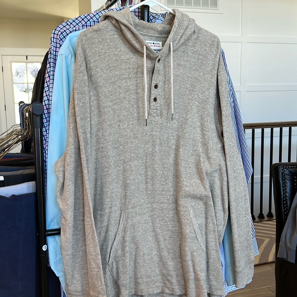 Lucky Brand hoodie lightweight Henley